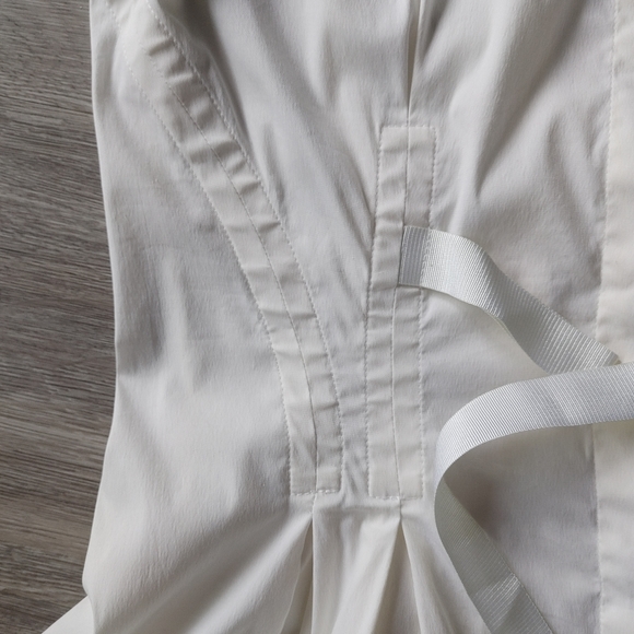 VALENTINO White Flared Long Sleeve Dress Shirt - Picture 5 of 12